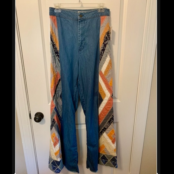 Free People NWT Patchwork Stick by Your Side Jeans - Picture 7 of 8